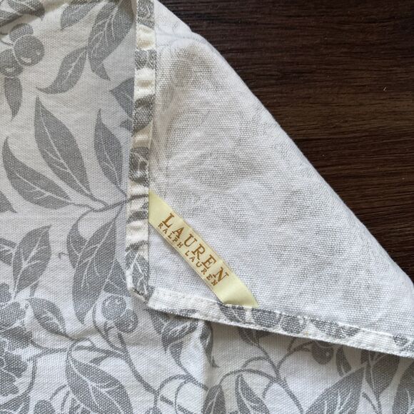 Vintage 90s Y2K RALPH LAUREN PINEVIEW SILVER Berry Floral Dinner Napkins(6) EUC - Picture 1 of 4